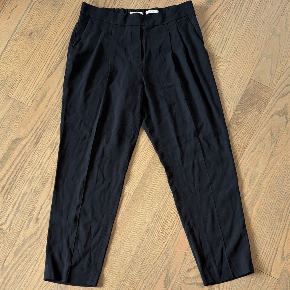 Aritzia Babaton Black Slight Tapered Ankle Length Dress Pants